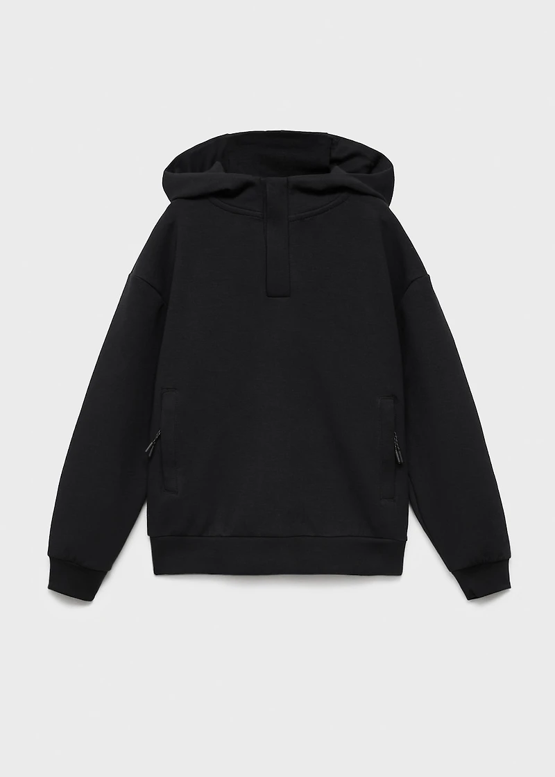 Interlocking cotton sweatshirt