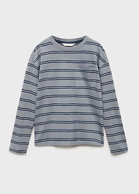 Chest-pocket striped T-shirt