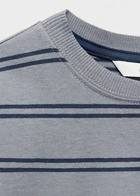 Chest-pocket striped T-shirt