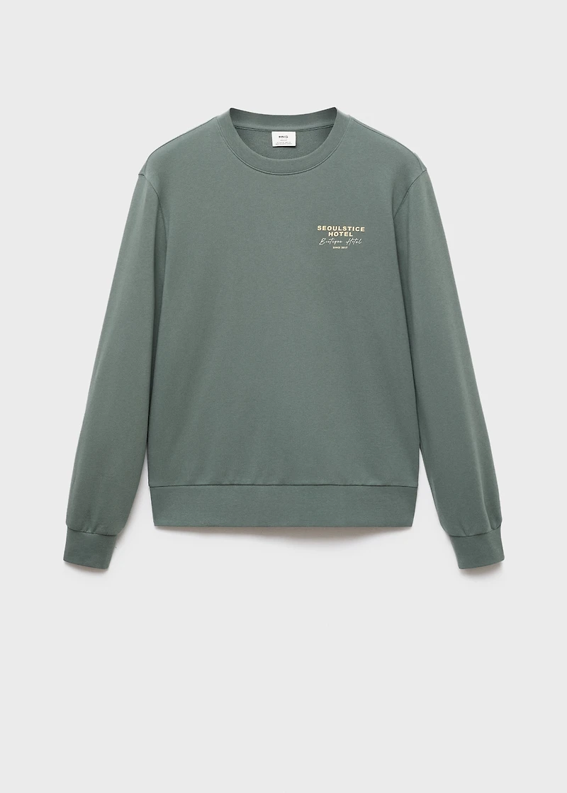 Printed cotton sweatshirt