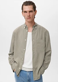 Regular fit striped print shirt