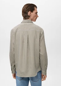 Regular fit striped print shirt