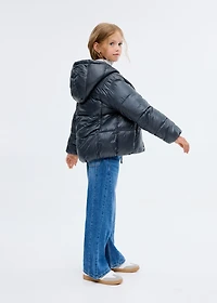 Two-tone hooded anorak