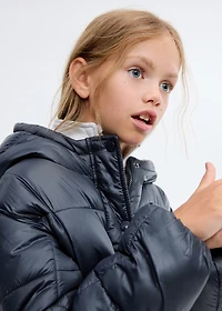 Two-tone hooded anorak