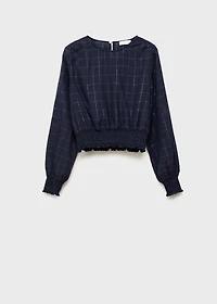 Lurex checked blouse