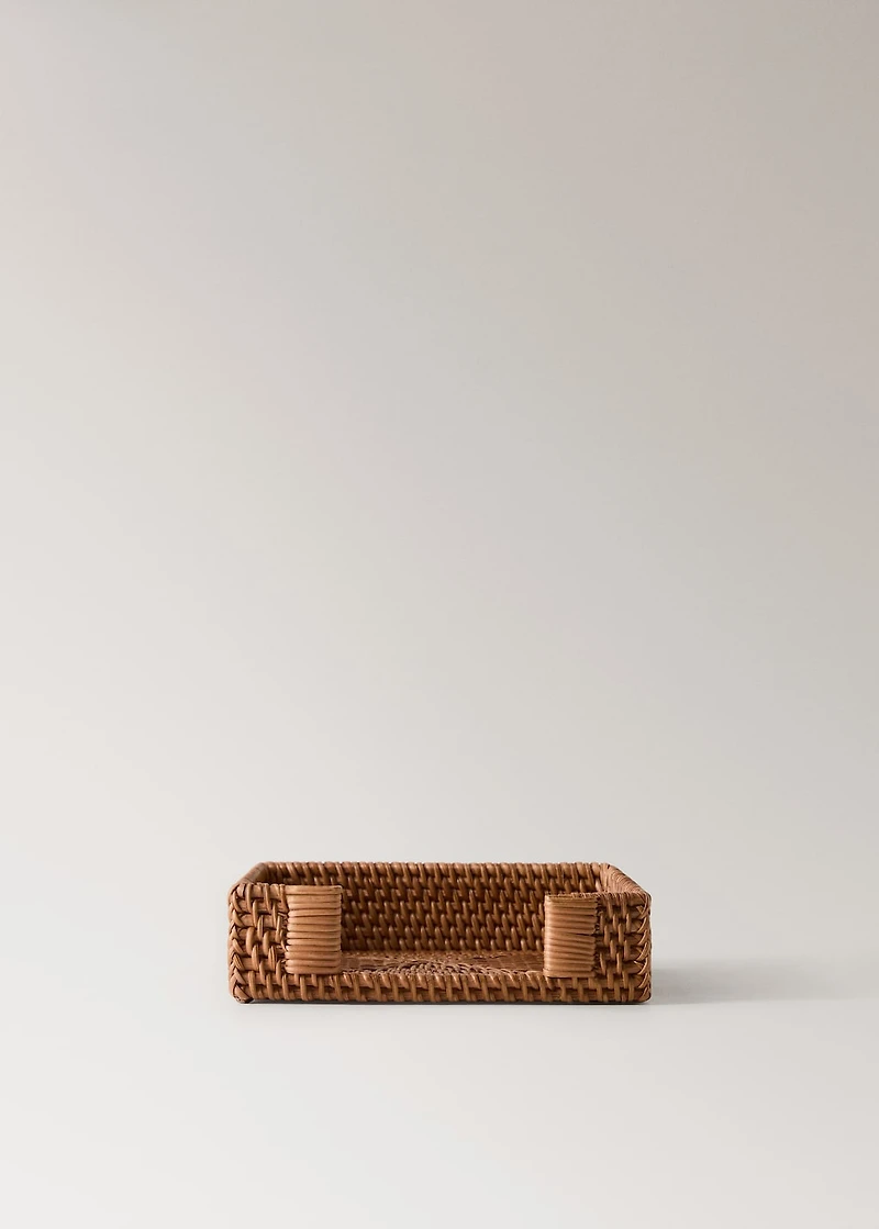 Rattan napkin holder