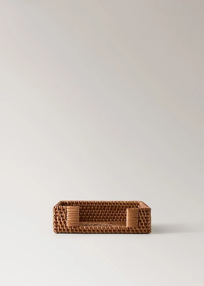 Rattan napkin holder