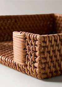 Rattan napkin holder