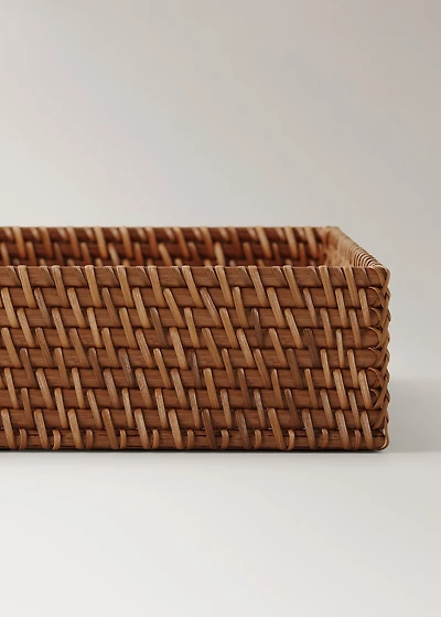 Rattan napkin holder