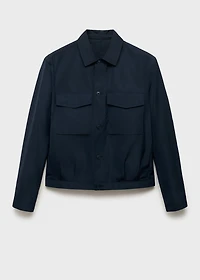 Water-repellent jacket with pockets