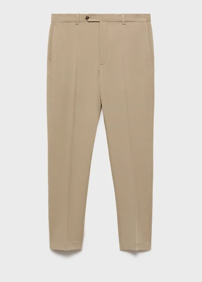 Pleated slim-fit pants