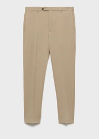 Pleated slim-fit pants