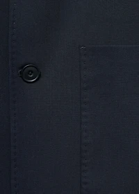 Slim-fit suit jacket with pockets