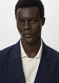 Slim-fit suit jacket with pockets