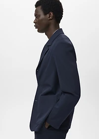 Slim-fit suit jacket with pockets