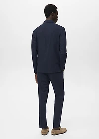 Slim-fit suit jacket with pockets