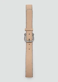 Suede belt with metal balls