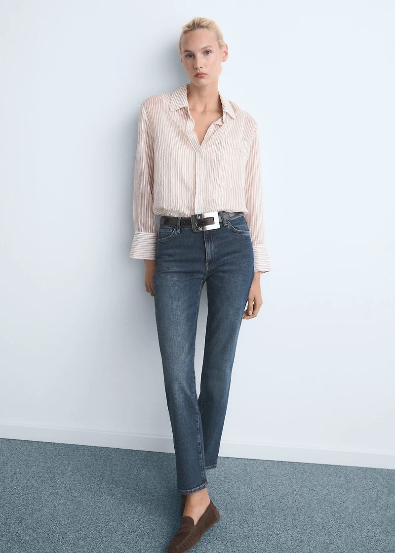 Mid-rise slim-fit jeans