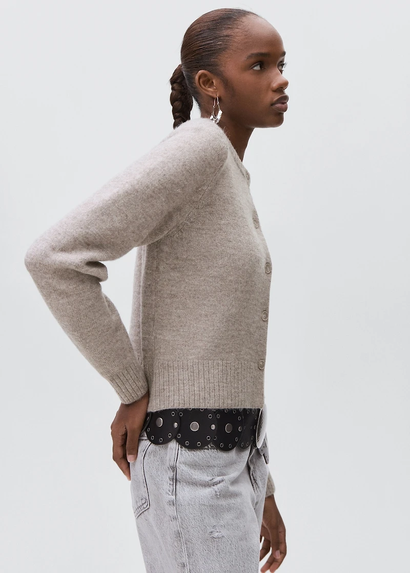 Knitted button cardigan