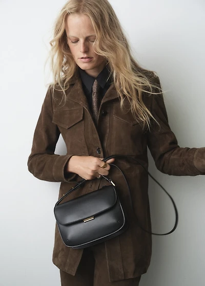 Crossbody bag with flap