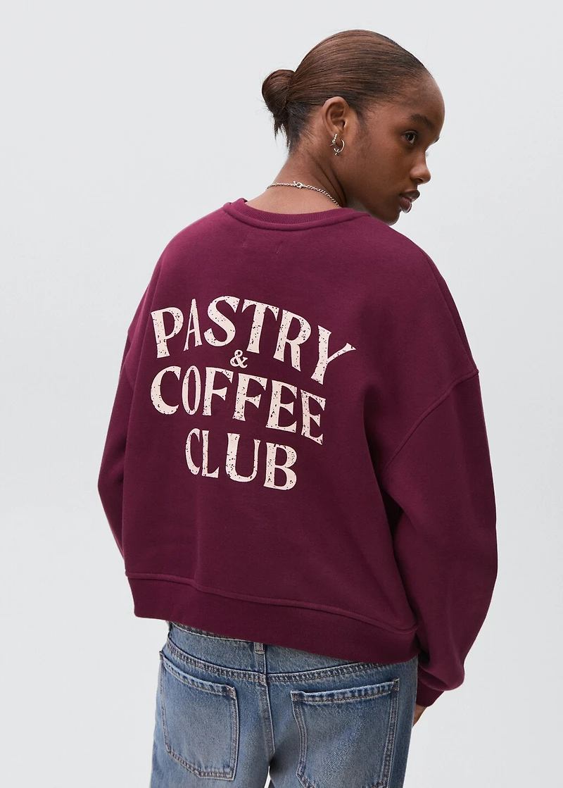 Printed cotton sweatshirt