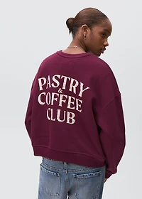 Printed cotton sweatshirt