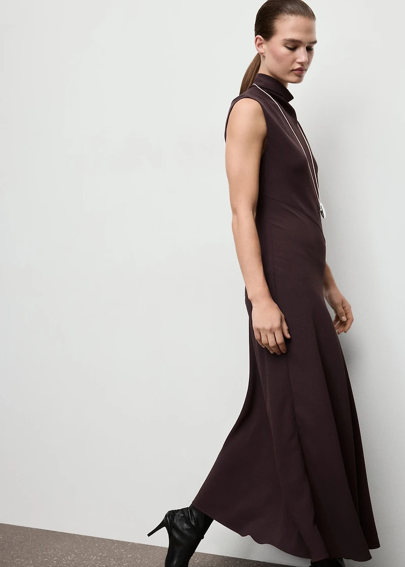 A-line turtleneck dress