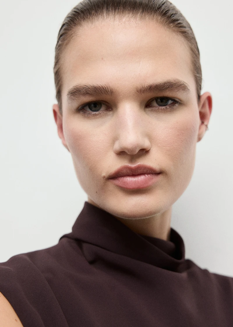 A-line turtleneck dress