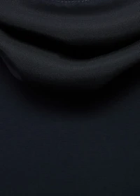 Draped neck dress with opening