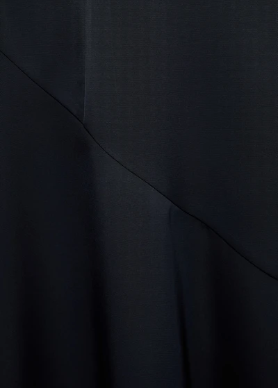 Draped neck dress with opening