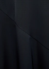 Draped neck dress with opening