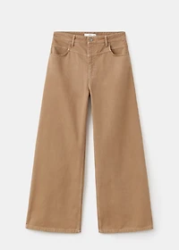 Wide-leg mid-rise loose-fit jeans