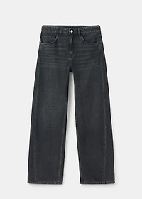 Mid-rise barrel jeans