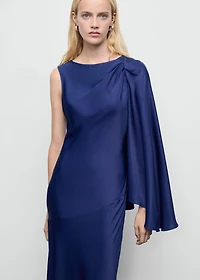 Asymmetrical satin dress