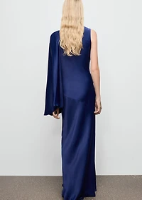 Asymmetrical satin dress