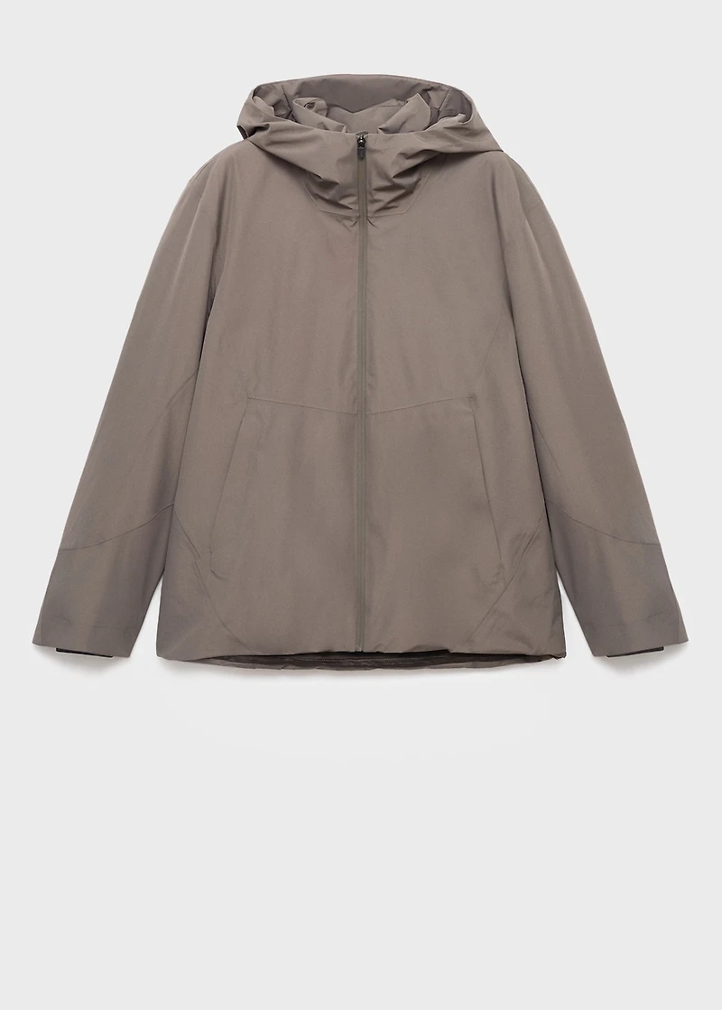 Water-repellent Thermolite® hooded jacket