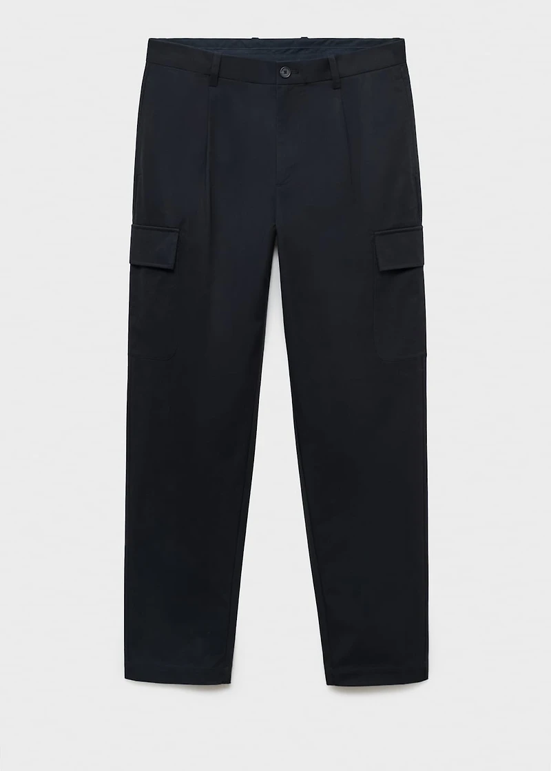 Regular-fit cotton cargo pants