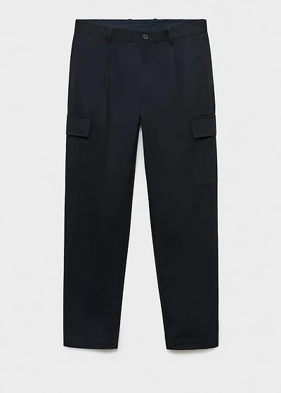 Regular-fit cotton cargo pants