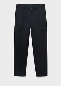 Regular-fit cotton cargo pants