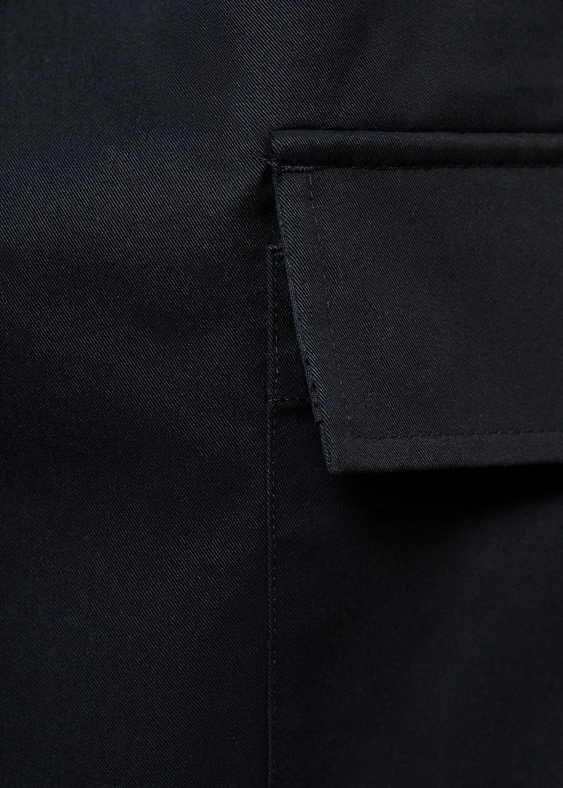 Regular-fit cotton cargo pants