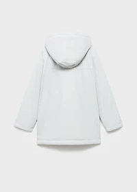 Hooded water-repellent coat