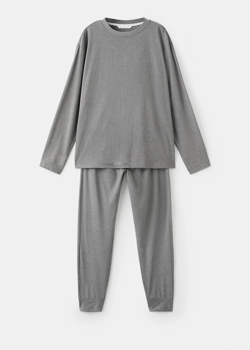 Long cotton pajama pack