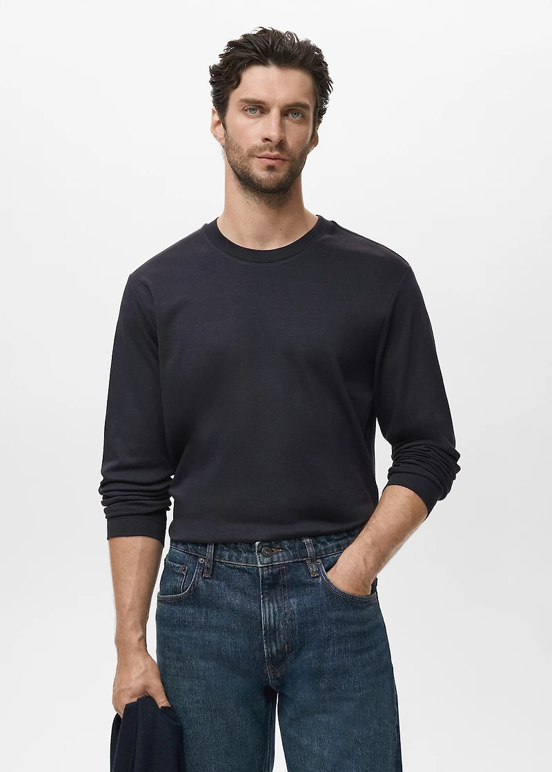 Long-sleeved regular-fit t-shirt