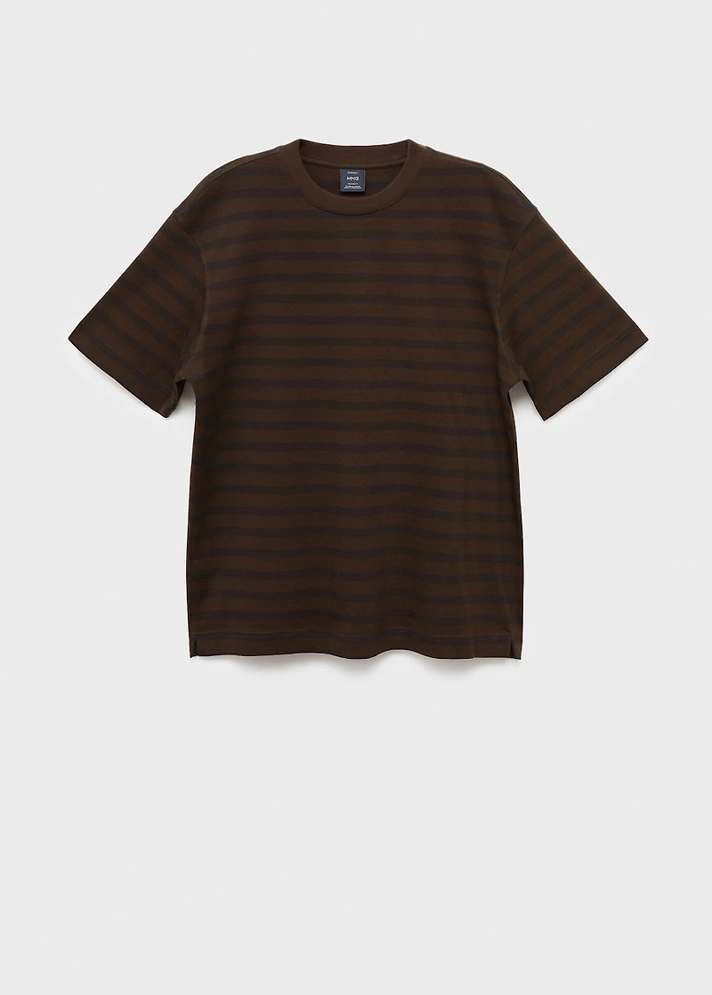 100% cotton relaxed-fit striped t-shirt
