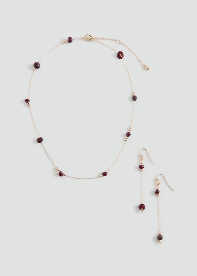 Necklace and earrings set