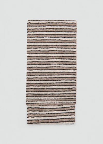 Striped knit scarf