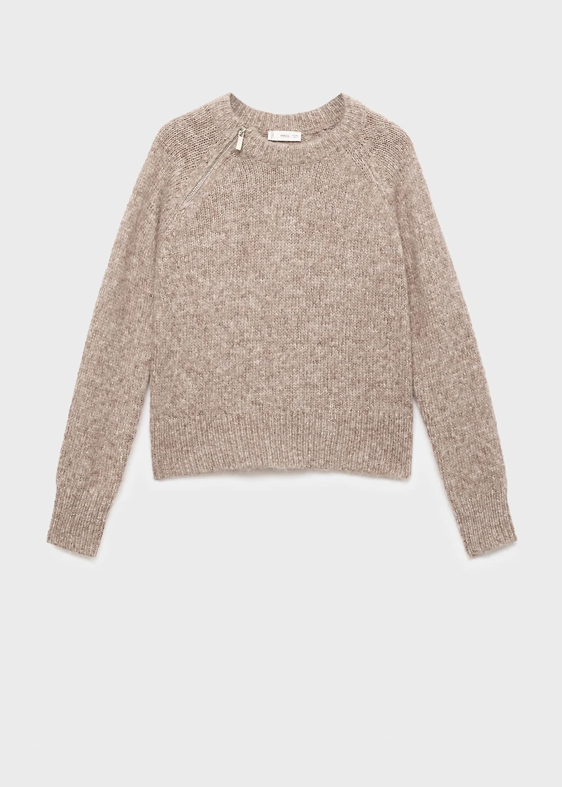 Zip knit sweater
