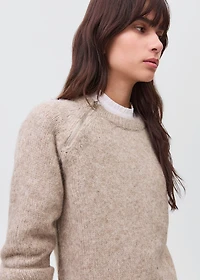 Zip knit sweater