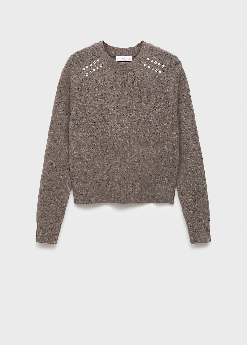 Studded knitted sweater