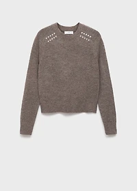 Studded knitted sweater